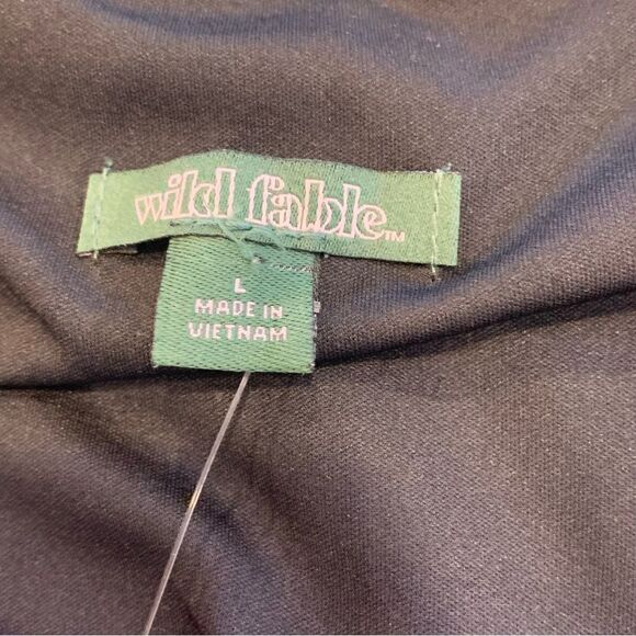 Wild Fable Black Butterfly Slip Dress Size Large - Picture 9 of 11